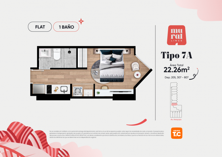 Plano del modelo 7 del proyecto Mural Lince en Lince