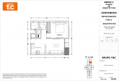 Plano del modelo 6 del proyecto Costanova en San Miguel
