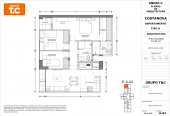 Plano del modelo 8 del proyecto Costanova en San Miguel