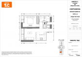 Plano del modelo 21 del proyecto Costanova en San Miguel