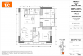 Plano del modelo 23 del proyecto Costanova en San Miguel