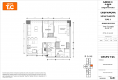 Plano del modelo 3 del proyecto Costanova en San Miguel