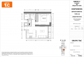 Plano del modelo 26 del proyecto Costanova en San Miguel