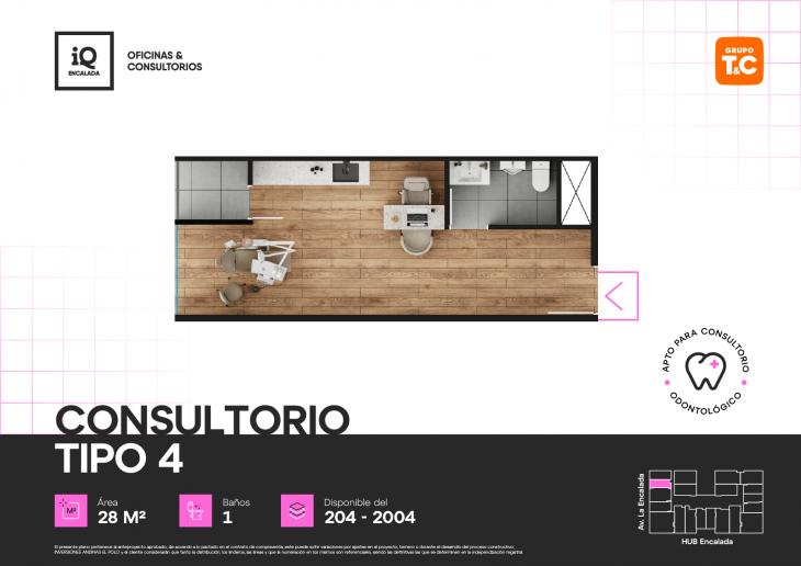 Plano del modelo 4 del proyecto IQ ENCALADA en Santiago De Surco