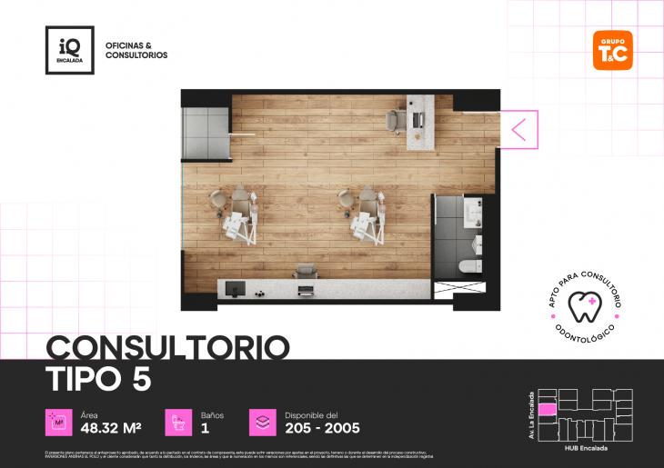 Plano del modelo 5 del proyecto IQ ENCALADA en Santiago De Surco