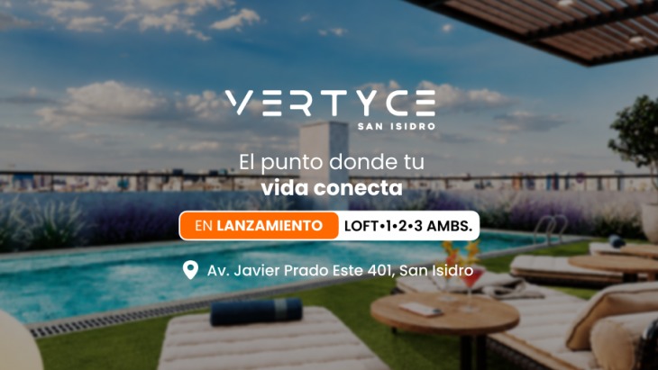Fachada principal del proyecto VERTYCE en San Isidro