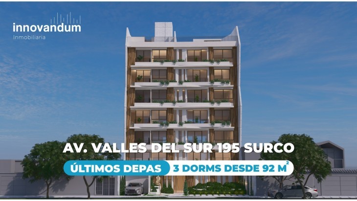 Fachada principal del proyecto BELLATERRA en Santiago De Surco