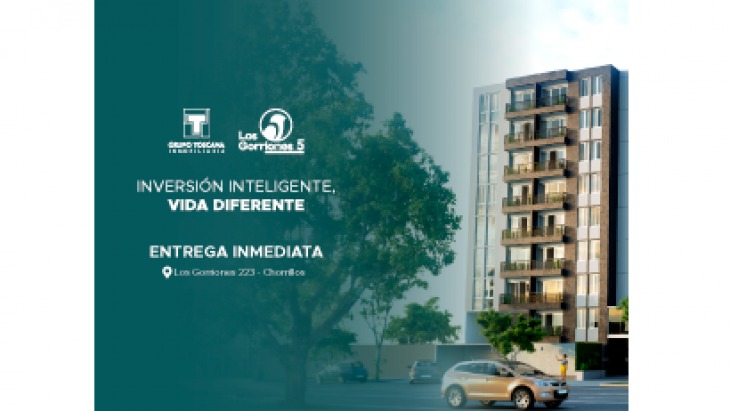 Fachada principal del proyecto Los Gorriones 5 en Chorrillos