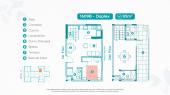 Plano del modelo TIPO 9B del proyecto VARELA LIVING en Breña