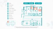Plano del modelo TIPO 4A del proyecto VARELA LIVING en Breña