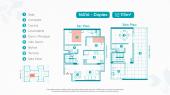 Plano del modelo TIPO 1A del proyecto VARELA LIVING en Breña