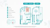 Plano del modelo TIPO 3B del proyecto VARELA LIVING en Breña