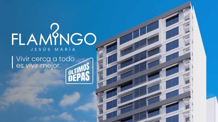 Fachada principal del proyecto FLAMINGO en Jesus Maria