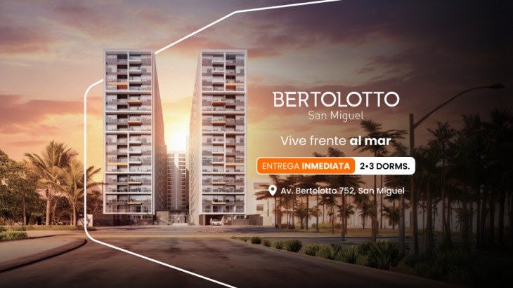 Fachada principal del proyecto Bertolotto - Etapa IV en San Miguel