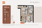 Plano del modelo TIPO4 del proyecto MINIMAL en Cercado De Lima