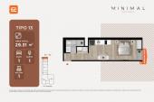 Plano del modelo TIPO13 del proyecto MINIMAL en Cercado De Lima