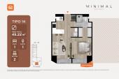 Plano del modelo TIPO14 del proyecto MINIMAL en Cercado De Lima