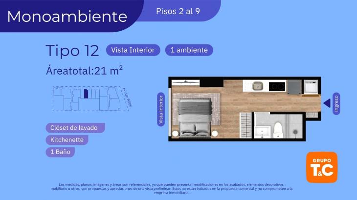 Plano del modelo 7A del proyecto SKY HOUSE en Jesus Maria