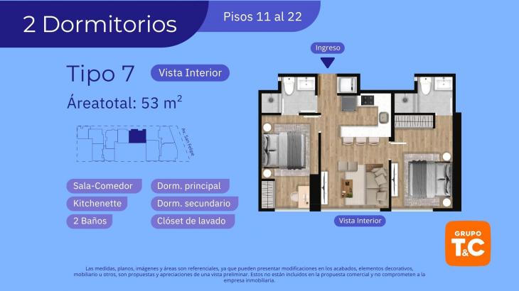 Plano del modelo 12 del proyecto SKY HOUSE en Jesus Maria