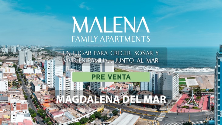 Fachada principal del proyecto Malena Family Apartments en Magdalena Del Mar