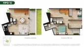 Plano del modelo TIPO 12 del proyecto Malena Family Apartments en Magdalena Del Mar
