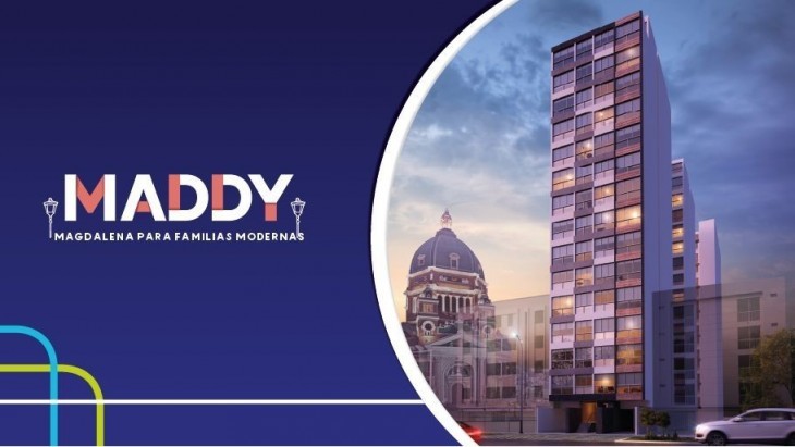 Fachada principal del proyecto MADDY en Magdalena Del Mar