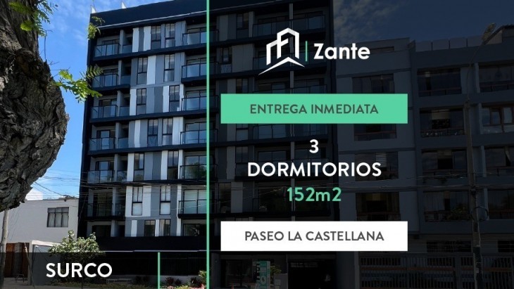 Fachada principal del proyecto ZANTE en Santiago De Surco