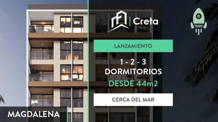 Fachada principal del proyecto CRETA en Magdalena Del Mar