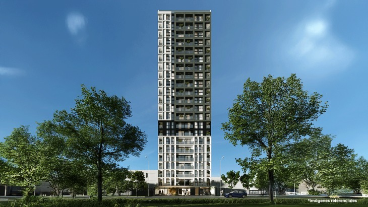 Fachada principal del proyecto BROADWAY RESIDENCIAL en Cercado De Lima