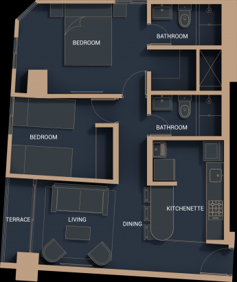 Plano del modelo 2D (3)+K del proyecto THE NEW YORK TOWER en Surquillo