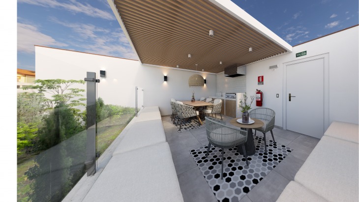 Fachada principal del proyecto RESIDENCIAL NUEVA COSTANERA en San Miguel