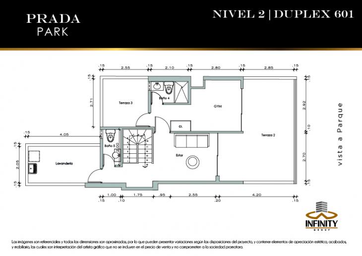 Plano del modelo 601 del proyecto PRADA PARK en Magdalena Del Mar