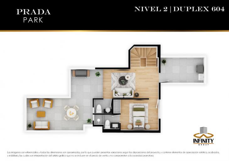 Plano del modelo 604 del proyecto PRADA PARK en Magdalena Del Mar