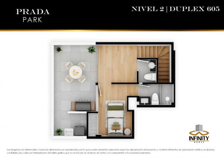 Plano del modelo 605 del proyecto PRADA PARK en Magdalena Del Mar