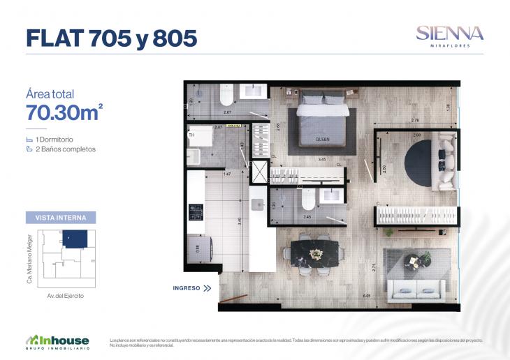 Plano del modelo X5B del proyecto SIENNA en Miraflores