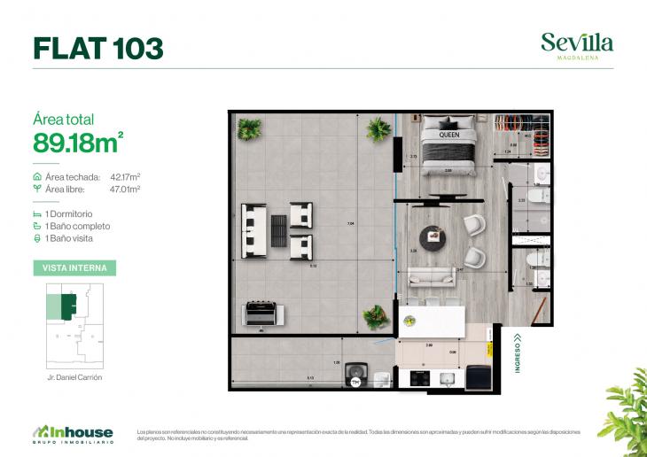 Plano del modelo 103 del proyecto SEVILLA en Magdalena Del Mar
