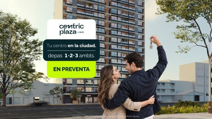 Fachada principal del proyecto Centric Plaza en Lince