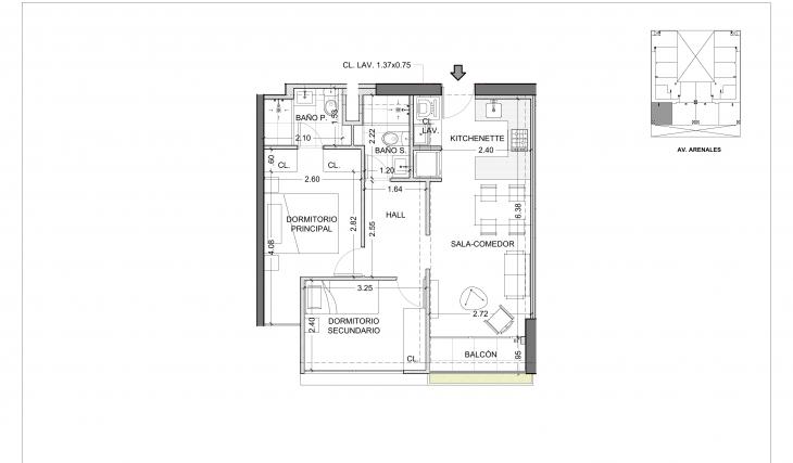 Plano del modelo X01-Y01 del proyecto Centric Plaza en Lince