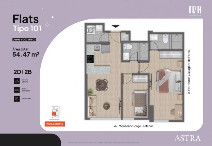 Plano del modelo 101 del proyecto ASTRA en San Miguel