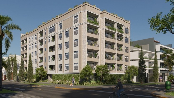 Fachada principal del proyecto ANDALUCIA en San Borja