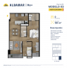 Plano del modelo MODELO 3 del proyecto Albamar | Re+ en Cercado De Lima