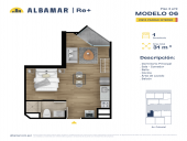 Plano del modelo MODELO 6 del proyecto Albamar | Re+ en Cercado De Lima