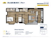 Plano del modelo MODELO 7 del proyecto Albamar | Re+ en Cercado De Lima