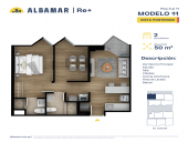 Plano del modelo MODELO 11 del proyecto Albamar | Re+ en Cercado De Lima