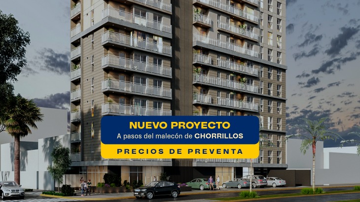 Fachada principal del proyecto Albamar | Brisana en Chorrillos