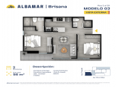 Plano del modelo B del proyecto Albamar | Brisana en Chorrillos