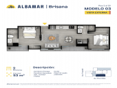 Plano del modelo C del proyecto Albamar | Brisana en Chorrillos