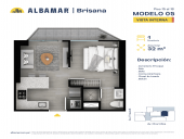 Plano del modelo E del proyecto Albamar | Brisana en Chorrillos