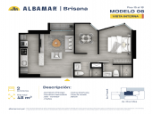 Plano del modelo F del proyecto Albamar | Brisana en Chorrillos