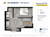 Plano del modelo G del proyecto Albamar | Brisana en Chorrillos